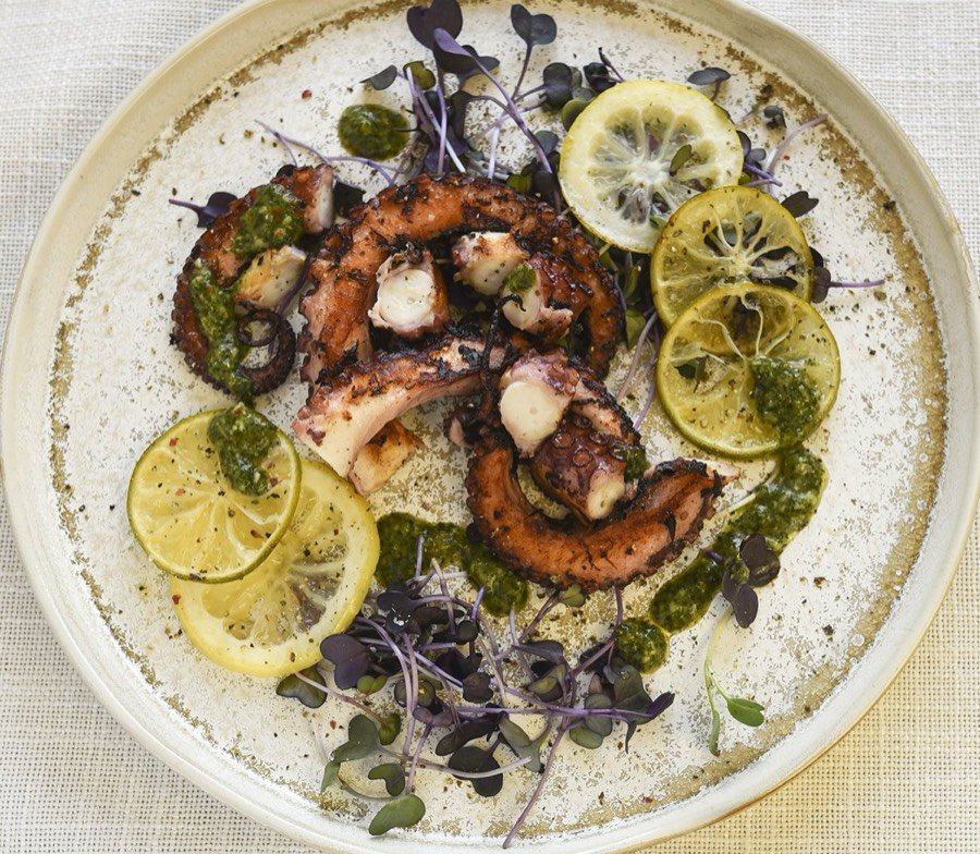 Chargrilled octopus